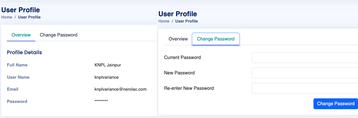 Profile Settings Page